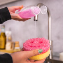 Načíst obrázek do prohlížeče Galerie, Prostředek na nádobí Scrub Daddy Pink Sparkle na houbičce Scrub Mommy