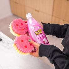 Načíst obrázek do prohlížeče Galerie, Prostředek na nádobí Scrub Daddy Pink Sparkle se dvěma houbičkami Scrub Mommy