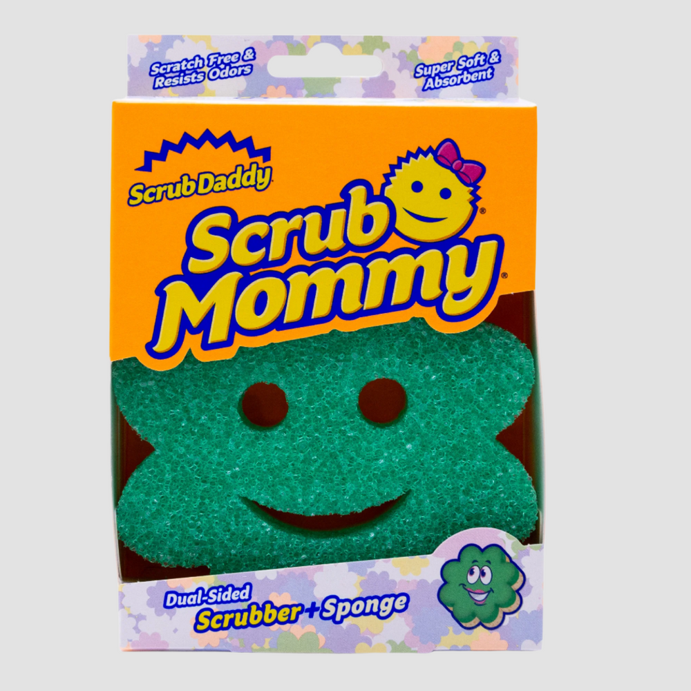 Scrub Mommy Power Flower zelená (1 ks)