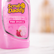Načíst obrázek do prohlížeče Galerie, Detail třpytivého prostředku na nádobí Scrub Daddy Pink Sparkle
