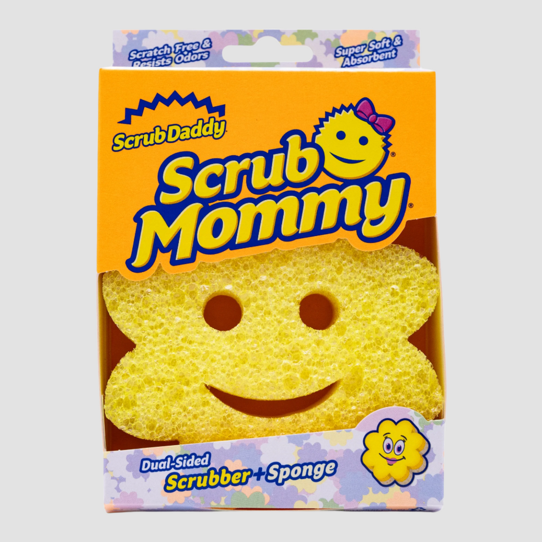 Scrub Mommy Power Flower žlutá (1 ks)